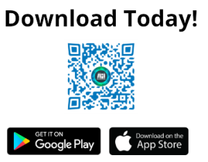 Download Today message along with qr code and app store images